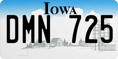 IA license plate DMN725