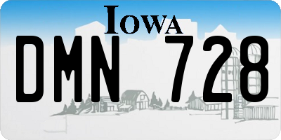 IA license plate DMN728
