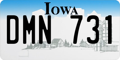 IA license plate DMN731