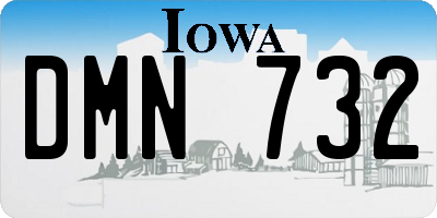 IA license plate DMN732