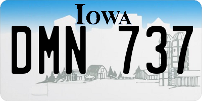 IA license plate DMN737