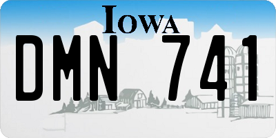 IA license plate DMN741