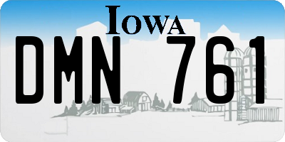 IA license plate DMN761
