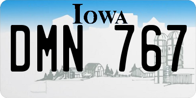 IA license plate DMN767