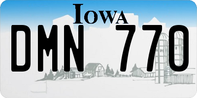 IA license plate DMN770