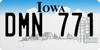 IA license plate DMN771