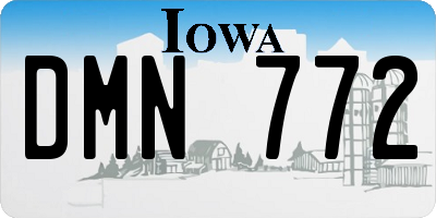 IA license plate DMN772