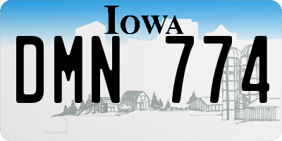 IA license plate DMN774