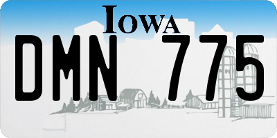 IA license plate DMN775