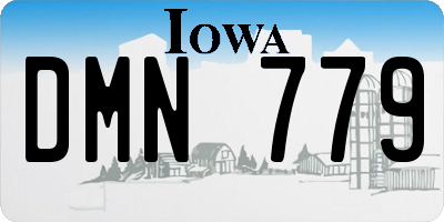 IA license plate DMN779