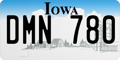 IA license plate DMN780