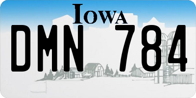 IA license plate DMN784