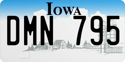 IA license plate DMN795