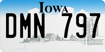 IA license plate DMN797