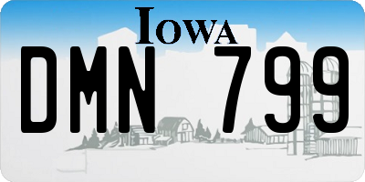 IA license plate DMN799
