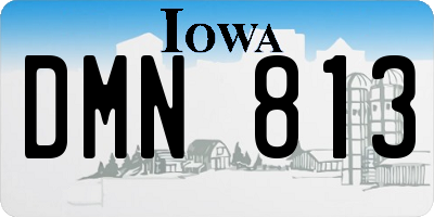 IA license plate DMN813