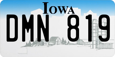 IA license plate DMN819