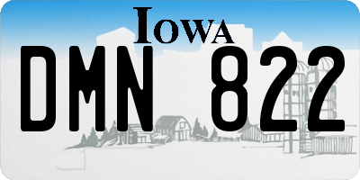 IA license plate DMN822