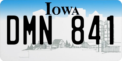 IA license plate DMN841