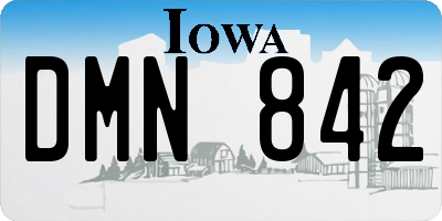 IA license plate DMN842
