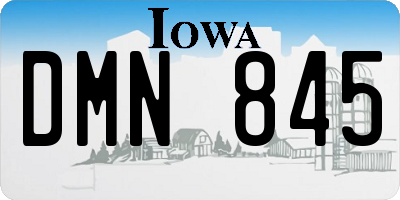 IA license plate DMN845