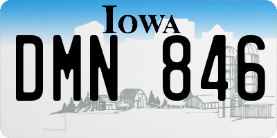 IA license plate DMN846