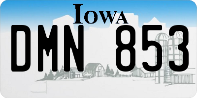 IA license plate DMN853