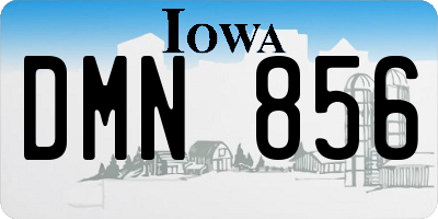 IA license plate DMN856