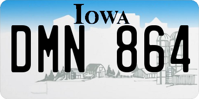 IA license plate DMN864