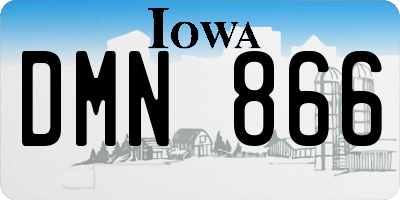 IA license plate DMN866