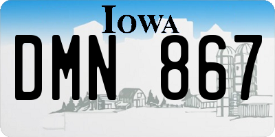 IA license plate DMN867