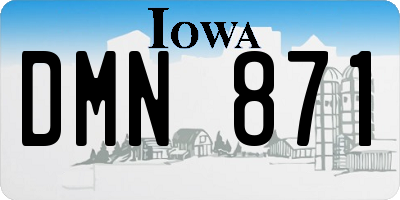 IA license plate DMN871