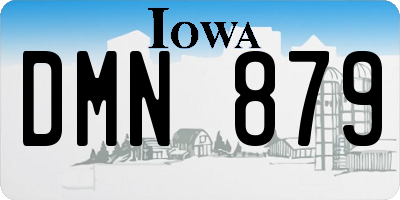 IA license plate DMN879