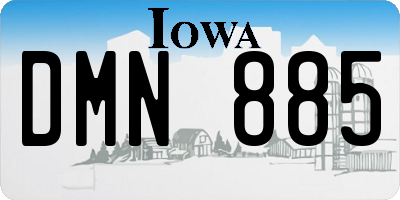 IA license plate DMN885
