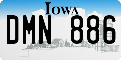 IA license plate DMN886