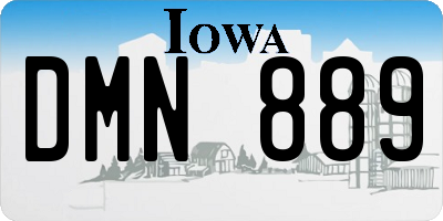 IA license plate DMN889