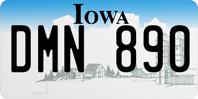 IA license plate DMN890