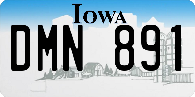 IA license plate DMN891
