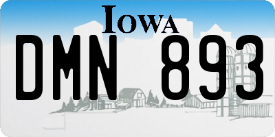 IA license plate DMN893