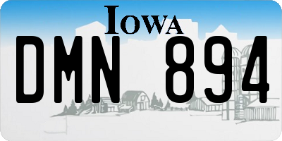 IA license plate DMN894