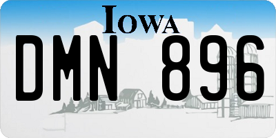 IA license plate DMN896