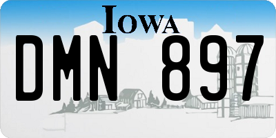 IA license plate DMN897