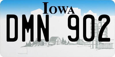 IA license plate DMN902