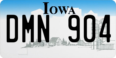 IA license plate DMN904
