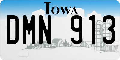 IA license plate DMN913