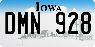 IA license plate DMN928