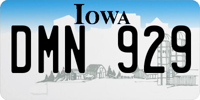 IA license plate DMN929
