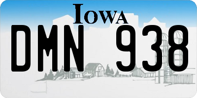 IA license plate DMN938