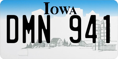 IA license plate DMN941