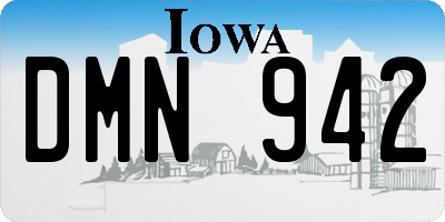 IA license plate DMN942
